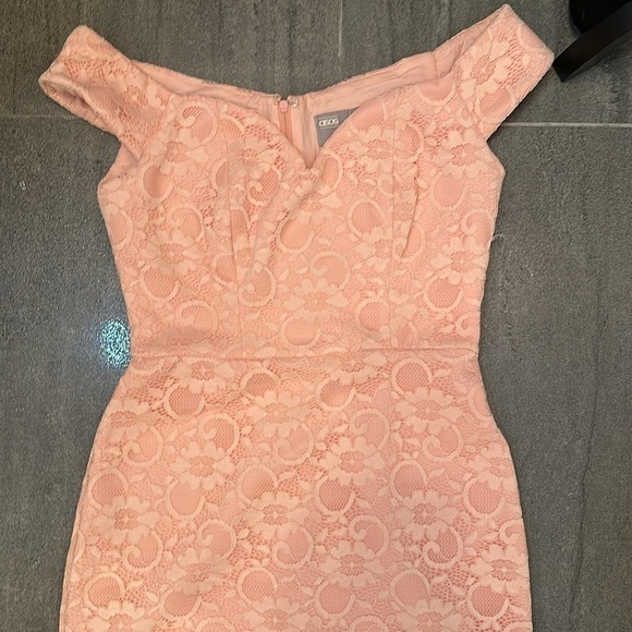 ASOS pink dress worn once perfect for baptism or wedding woman size Us 4/ - Picture 8 of 9